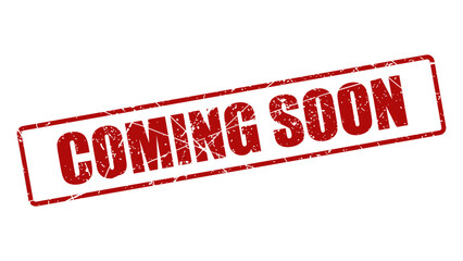 Coming soon stamp with grunge texture