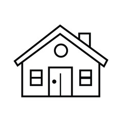 Obraz premium simple house icon, home logo design, minimal real estate symbol