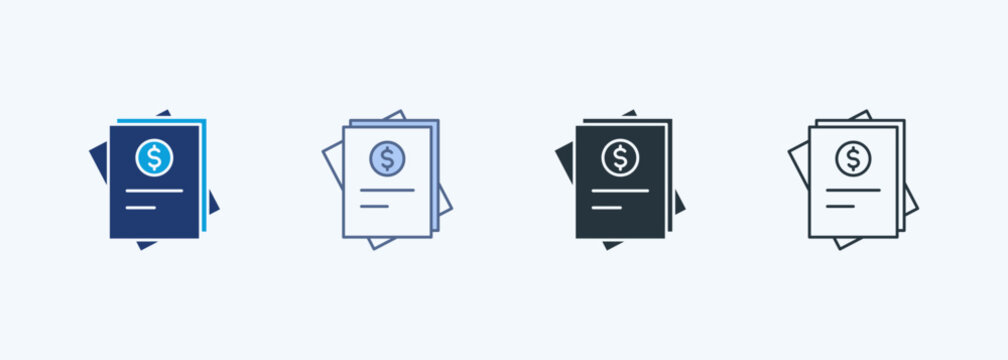 Invoice Multiple Style Icon Collection