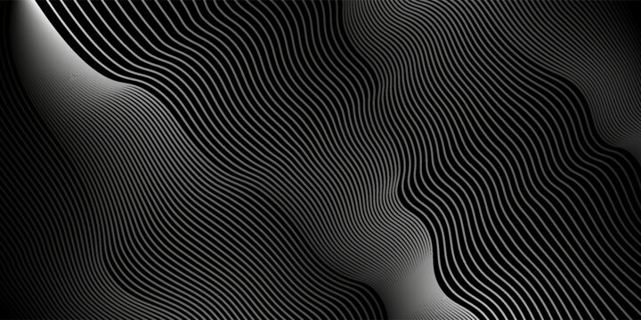 Black oblique straight line background. Masculine dark linear abstract wallpaper. Elegant luxury striped gradient texture.