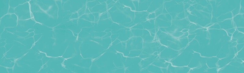 Obraz premium Top view of turquoise water surface with bright white sun caustics and shimmering light reflections texture