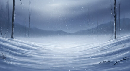 雪山とダイヤモンドダスト