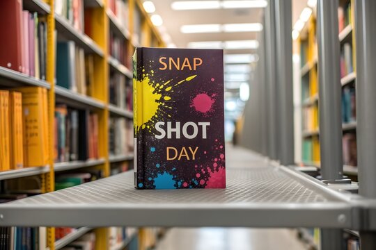 Colorful Snap Shot Day Book Cover in Library