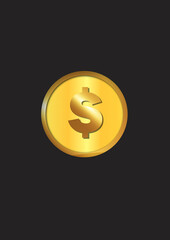 Obraz premium golden dollar sign