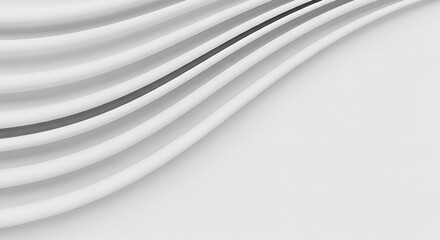 Fototapeta premium abstract white wave lines background, modern design