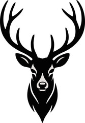 Majestic Deer Head Tribal Vector