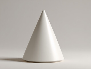 Fototapeta premium Cone Shape on Neutral Background