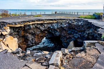 Sinkhole on Catania seafront