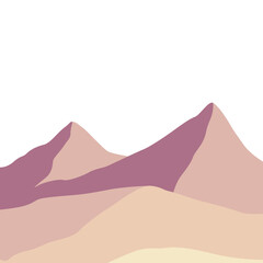 Minimalist Desert Mountain Landscape