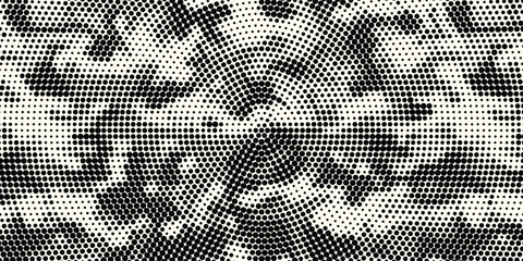Hexagon Shapes Vector Abstract Geometric Technology Retrowave Sci-Fi Texture Isolated on Light Background. Halftone Hex Retro Simple Pattern. Eps10 © Holik