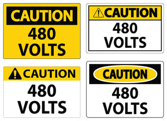 Fototapeta premium Caution Signs Indicating High Voltage Levels for Safety Awareness
