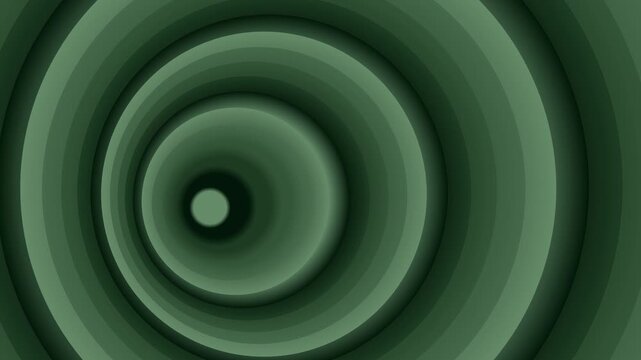 Abstract Green Circular Tunnel Background with Dynamic Deep Concentric Ring Motion Design