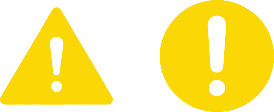 Warning attention icons. Attention caution sign warning symbol icon set .