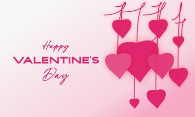 Floating Red Hearts Romantic Day Greeting