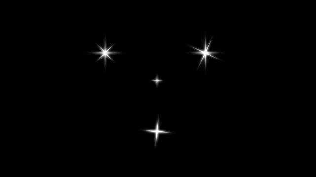 twinkle Stars blast animated, Glitter sparkle animated, shiny glowing star animation, flat vector doodles, shiny glowing stars animation, blinking bokeh light effect black scree background. 4k video