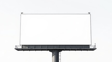 Obraz premium Billboard Mockup with Clear Sky Background for Advertising, Marketing, and Commercial Use, Perfect for Creative Campaigns