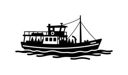 Obraz premium Ferry Boat Vector Illustration