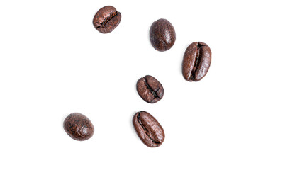 Fototapeta premium Coffee beans on white background. High quality photo