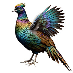 Obraz premium Isolated Transparent Png Of Rainbow Pheasant