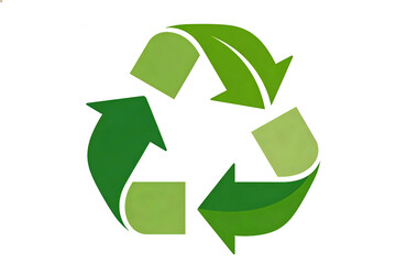 Obraz premium Eco friendly recycling symbol with green arrows