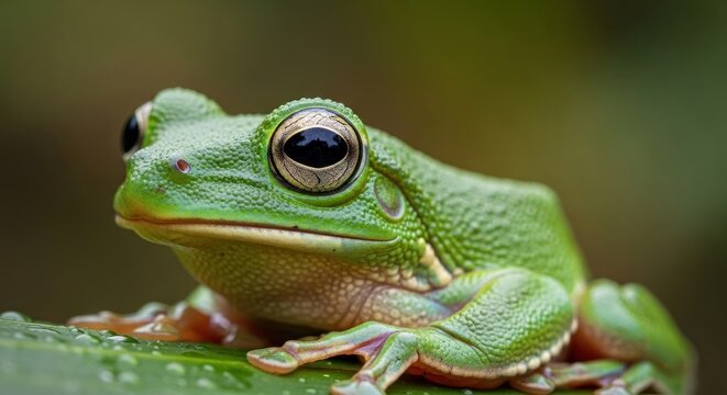 frog on a leaf