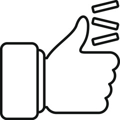 Fototapeta premium Hand making a thumbs up gesture, indicating approval, success, and positivity