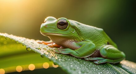 Fototapeta premium green tree frog