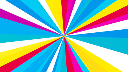 Fototapeta premium 集中線、効果線、漫画、正月、年賀状、クリスマス、ハロウィン、背景、カラフル