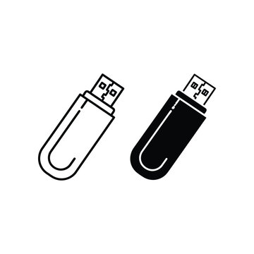 Two usb flash drives shown in contrasting colors for visual comparison