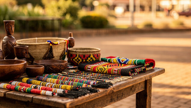 Traditional Clothing, Diverse Cultures Unity, Colorful Ethnic Dresses and Beadwork, South Africa
