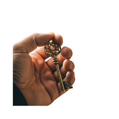 hand holding wooden prayer beads