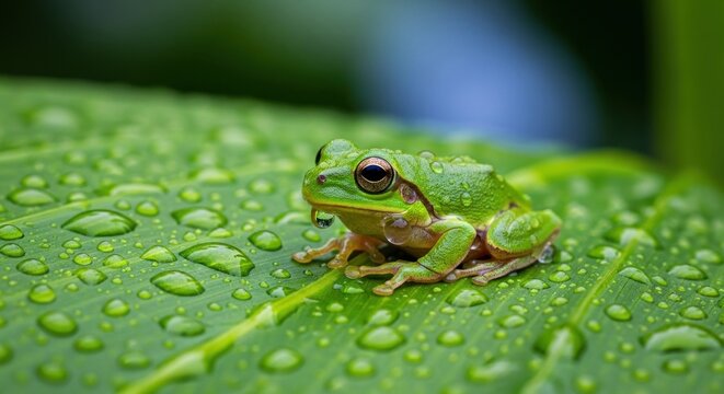 frog on leaf