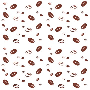 seamless pattern with coffee beans 
