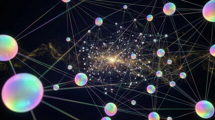 Modern network nodes connect dynamically forming a global data structure pattern