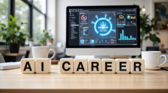 AI career opportunities and job growth in artificial intelligence, workforce upskilling for automation roles and recruitment messaging about data science, machine learning skills and hiring needs