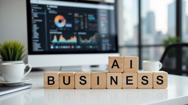 Artificial intelligence in business strategy for process automation and data driven decisions, AI adoption for operations and revenue growth with governance, risk management and workforce planning