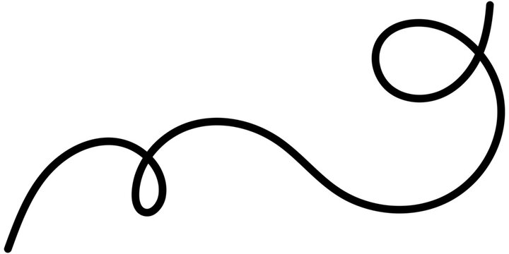 Long curved lines form dynamic squiggle pattern with organic flow. Wavy abstract design featuring continuous loops ideal for decorative elements and artistic compositions.