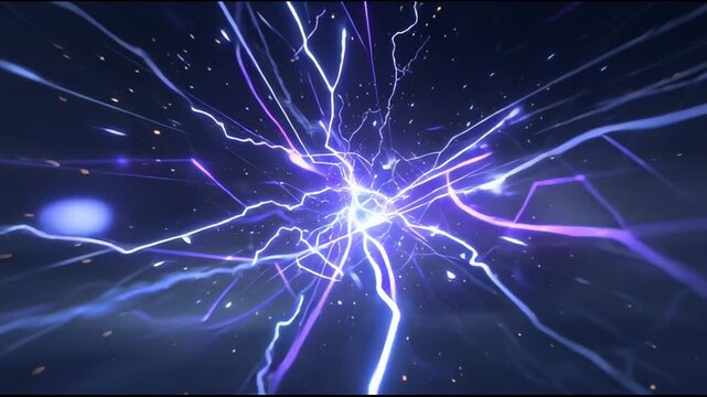 Anime Lightning Energy Lines Forming Symbol Effect

