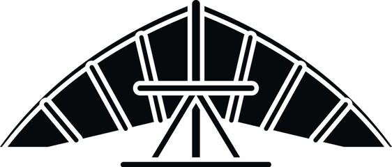 Hang glider silhouette representing air sport and extreme adventure © anatolir