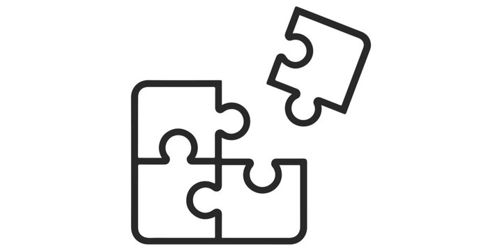 A 3D illustration of a metal lock and key with a chain symbolizes a business strategy where teamwork and the right connection solve a puzzle to find the missing piece of a success concept