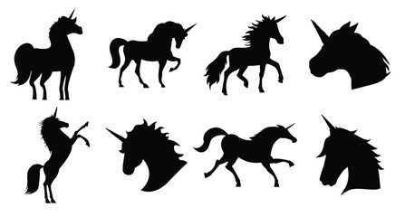  unicorn icon vector set horse illustration sign collection © Udjvsx