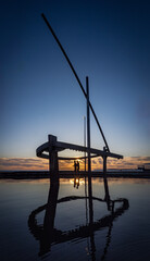Sunrise on Malvarrosa beach in Valencia (Spain)