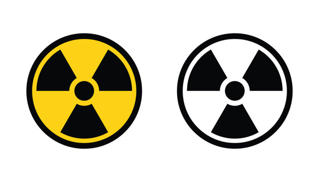 Radiation hazard warning sign vector illustration.