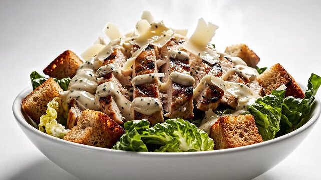 Delicious Caesar Salad with Grilled Chicken: A Culinary Delight.
