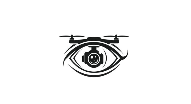 Drone Eye Camera Logo Design.