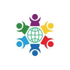 global community logo icon vector illustration