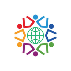 global community logo icon vector illustration