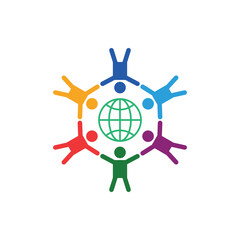global community logo icon vector illustration