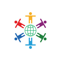 global community logo icon vector illustration