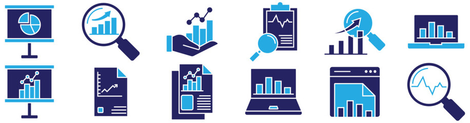 Financial Growth and Market Research Icon Pack